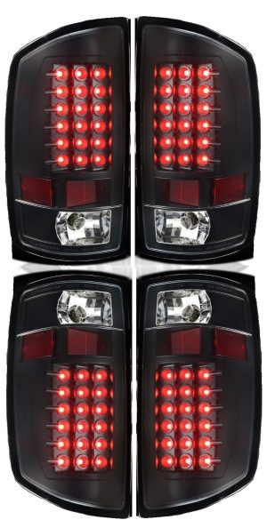 Forest River Berkshire LED Black Tail Light Assembly 4 Piece Set (Left & Right)