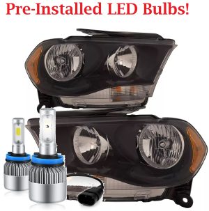Newmar Ventana Black LED Headlight Assemblies Pair (Left & Right)