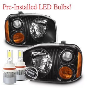 Tiffin Allegro Bus Black LED Headlight Assembly Pair (Left & Right)