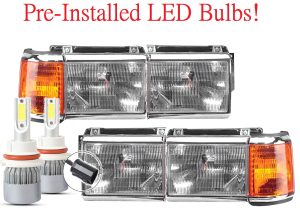 Monaco Crown Royal LED Headlight Assemblies Set (4 Headlights / 2 Signal Lights) (Left & Right)