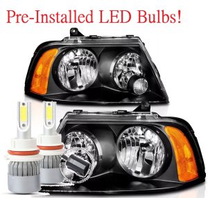 Coachmen Mirada Black LED Headlight Assemblies Pair (Left & Right)