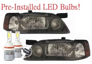 Georgie Boy Landau Black LED Headlight Assembly Pair (Left & Right)