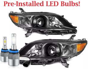 Tiffin Allegro Open Road Black LED Headlights Pair (Left & Right)