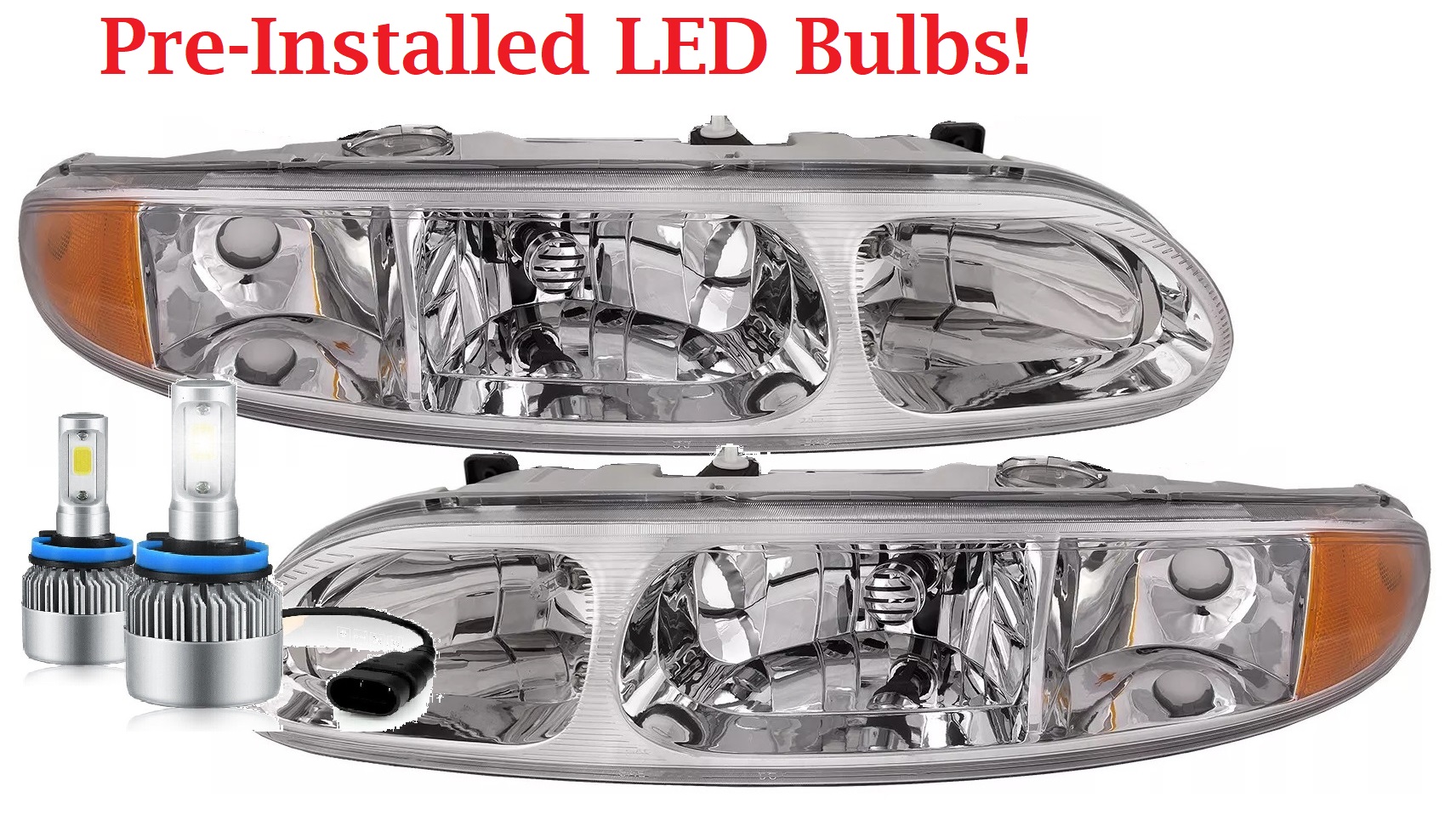 Newmar Kountry Star LED Headlight Head Lamp Assembly Pair (Left & Right)