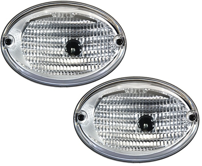 Fleetwood American Tradition White Tail Light Taillight Unit Pair (Left & Right)