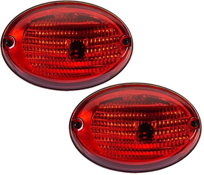Fleetwood American Tradition Red Tail Lights Taillights Unit Pair (Left & Right)