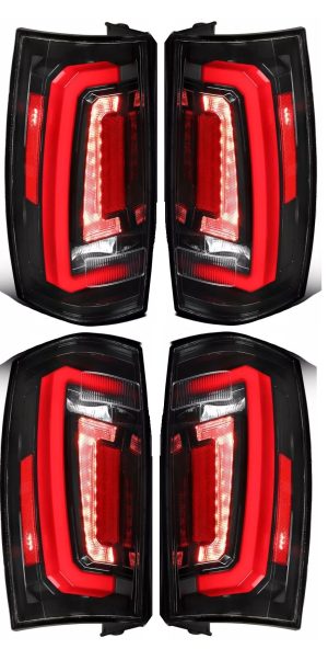 Thor Motor Coach Venetian Black LED Tail Lights 4 Piece Set Upper & Lower (Left & Right)