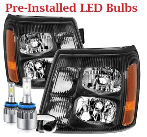 Damon Essence Black LED Headlight Assemblies Pair (Left & Right)