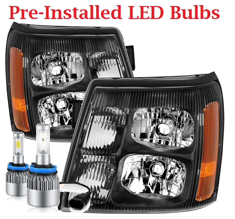 Georgie Boy Cruise Master (37 Ft) Black LED Headlight Assemblies Pair (Left & Right)