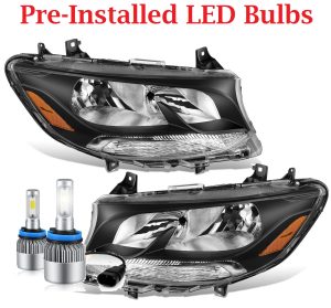 Thor Motor Coach Freedom Elite Black LED Headlight Assemblies Pair (Left & Right)