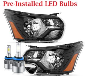 Thor Motor Coach Tranquility Black LED Headlight Assemblies Pair (Left & Right)