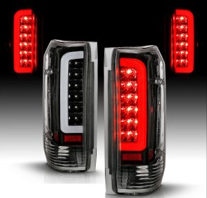 Monaco La Palma Black LED Tail Light Assemblies Pair (Left & Right)