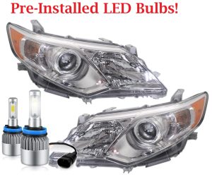 Newmar Mountain Aire Chrome LED Headlight Assembly Pair (Left & Right)