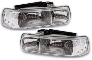 Itasca Sunstar Clear Chrome Headlight Assembly Pair (Left & Right)