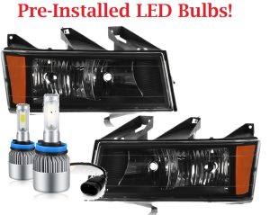 Four Winds Hurricane Black LED Headlight Assemblies Pair (Left & Right)