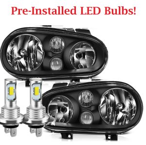 Coachmen Rendezvous Black LED Headlight Assemblies Pair (Left & Right)