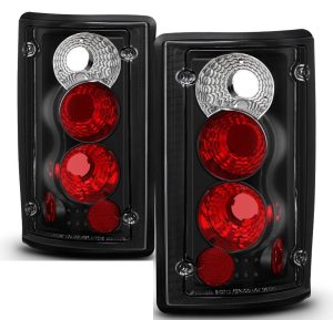 National RV Dolphin Black Tail Light Units with Gasket Pair (Left & Right)