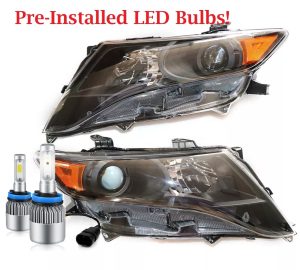 Tiffin Byway Black LED Headlight Assemblies Pair (Left & Right)