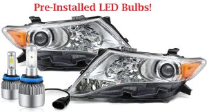 Tiffin Byway LED Chrome Headlight Assemblies Pair (Left & Right)