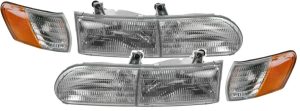 Safari Zanzibar Headlights and Corner Turn Signal Lamps (4 Piece Set) (Left & Right)