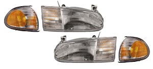 Holiday Rambler Vacationer Headlight Assembly & Turn Signal Corner Light 4 Piece Set (Left & Right)