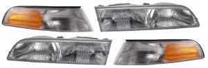 Damon Escaper Replacement Headlight Assembly & Corner Lights 4 Piece Set (Left & Right)