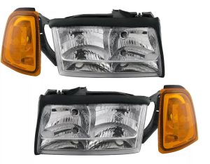 Fleetwood Flair Replacement Headlight Assemblies & Corner Turn Signal Lamps 4 Piece Set