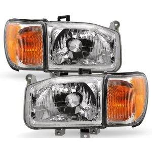Safari Zanzibar Replacement Headlights & Corner Turn Signal Lamps Assembly 4 Piece Set(Left & Right)