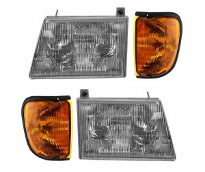 Winnebago Chalet (Class C) Replacement Headlights & Corner Turn Signal Lamps Set (4 Piece Set)