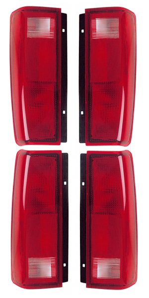 Fleetwood American Eagle Replacement Upper & Lower Rear Lights Tail Lamps 4 Piece Set (Left & Right)